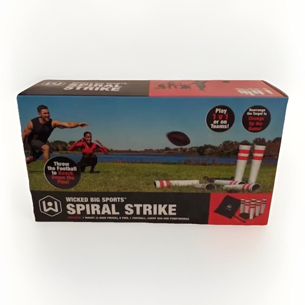 Football Bowling Spiral Strike Backyard Game Wicked Big Sports NEW